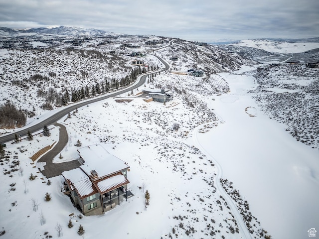 6902 Painted Valley Pass, Park City, UT 84098 - snowy aerial view with a mountain view