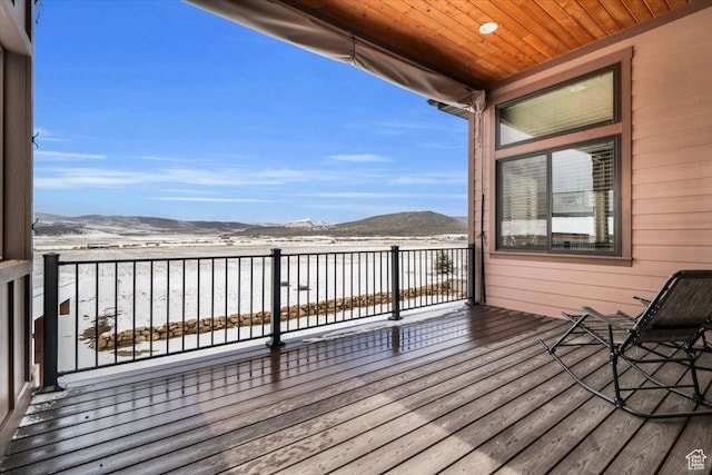 29125 N 11090 E, Fairview, UT 84629 - snow covered deck featuring a mountain view