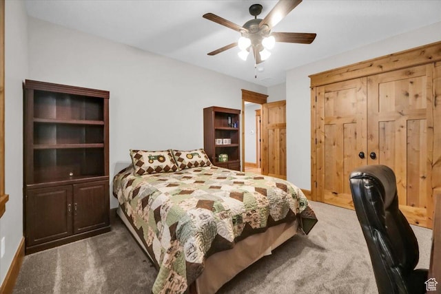 29125 N 11090 E, Fairview, UT 84629 - bedroom featuring ceiling fan, carpet, baseboards, and a closet