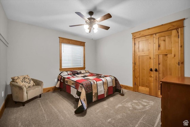 29125 N 11090 E, Fairview, UT 84629 - carpeted bedroom with baseboards and ceiling fan