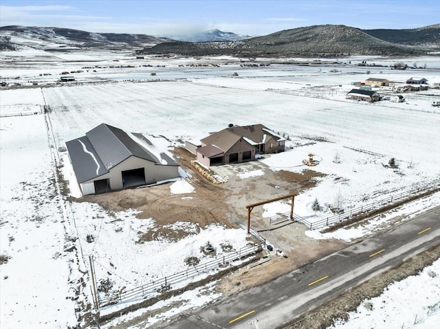 29125 N 11090 E, Fairview, UT 84629 - snowy aerial view with a mountain view