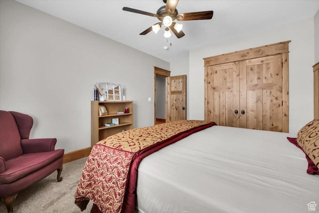 29125 N 11090 E, Fairview, UT 84629 - carpeted bedroom with baseboards and a ceiling fan