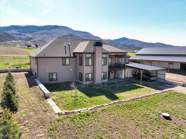 29125 N 11090 E, Fairview, UT 84629 - rear view of house with a yard and a mountain view