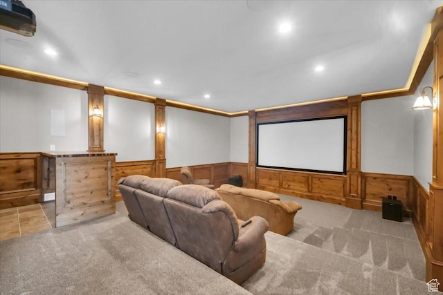 29125 N 11090 E, Fairview, UT 84629 - cinema with carpet, wainscoting, and recessed lighting