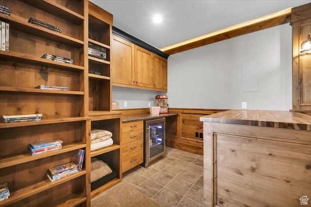 29125 N 11090 E, Fairview, UT 84629 - interior space featuring wine cooler, a bar, and tile patterned flooring