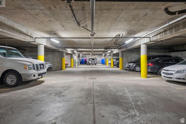 view of parking garage