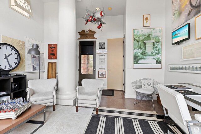 2139 W Cougar Rock Cir S Unit 135, St George, UT 84770 - home office with a high ceiling and baseboards