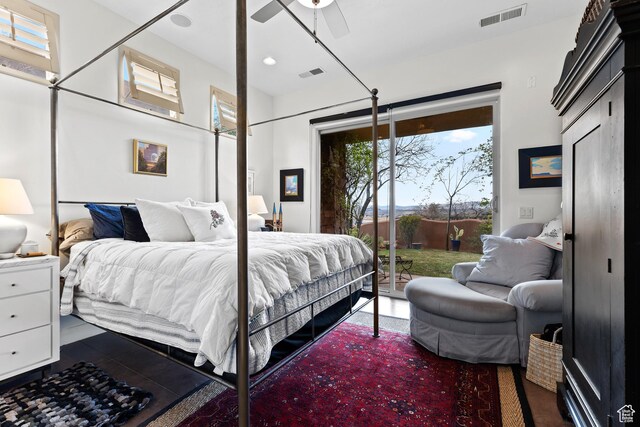 2139 W Cougar Rock Cir S Unit 135, St George, UT 84770 - bedroom with access to outside and recessed lighting