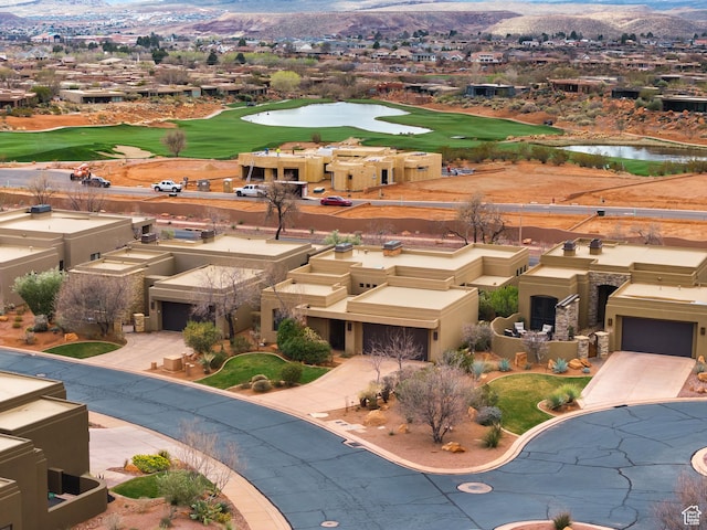 2139 W Cougar Rock Cir S Unit 135, St George, UT 84770 - aerial perspective of suburban area with a golf club and a water and mountain view