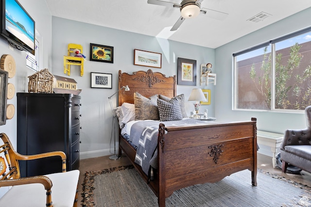 2139 W Cougar Rock Cir S Unit 135, St George, UT 84770 - bedroom featuring baseboards and ceiling fan