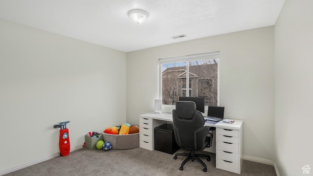 3477 E Rdg Route Rd Unit 5, Eagle Mountain, UT 84005 - office area featuring baseboards, visible vents, and carpet floors
