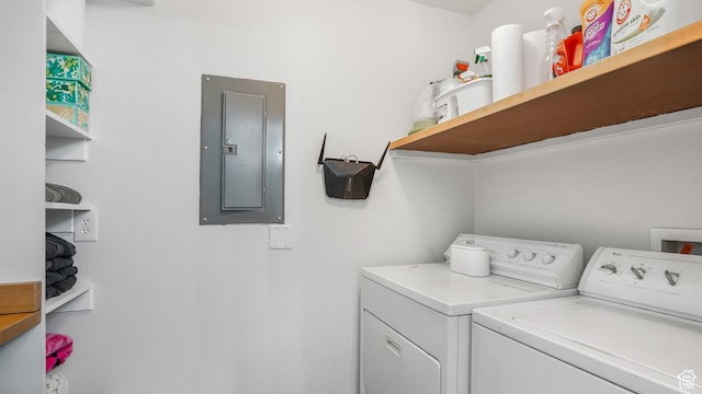 3477 E Rdg Route Rd Unit 5, Eagle Mountain, UT 84005 - laundry area with washing machine and dryer, electric panel, and laundry area