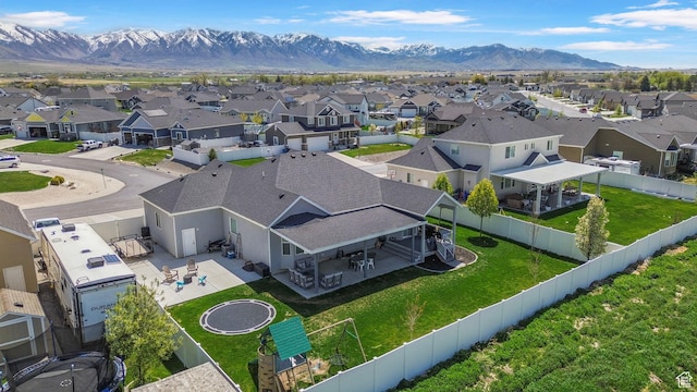 5131 N Stratford Dr W, Stansbury Park, UT 84074 - birds eye view of property featuring a residential view and a mountain view
