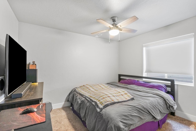 5131 N Stratford Dr W, Stansbury Park, UT 84074 - bedroom with visible vents, baseboards, carpet floors, and ceiling fan