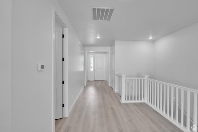 1811 N 375 W Unit 8, Harrisville, UT 84404 - hall featuring light wood-style flooring, an upstairs landing, and recessed lighting