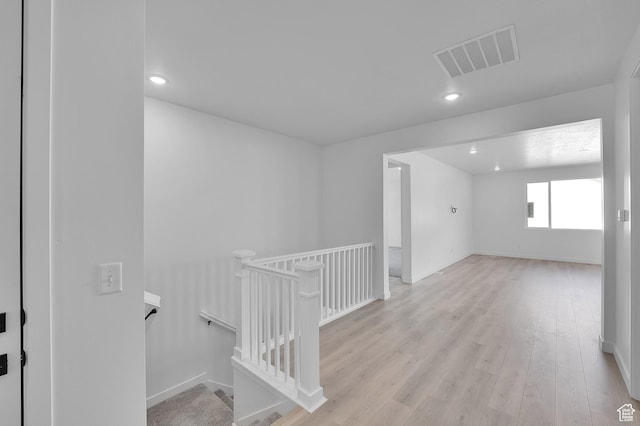 1811 N 375 W Unit 8, Harrisville, UT 84404 - corridor featuring an upstairs landing, recessed lighting, and wood finished floors