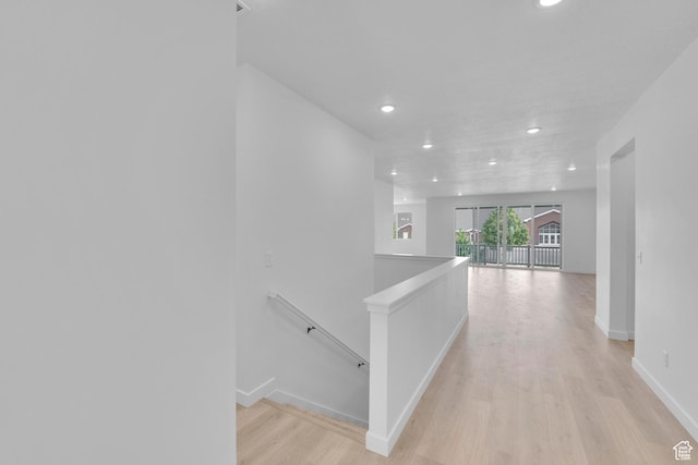 406 W 1225 N Unit 4, Harrisville, UT 84404 - corridor with an upstairs landing, recessed lighting, and light wood finished floors