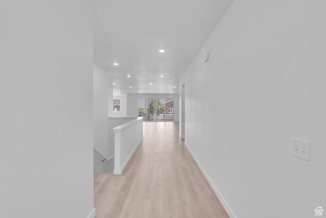 406 W 1225 N Unit 4, Harrisville, UT 84404 - hallway featuring an upstairs landing, recessed lighting, and light wood finished floors