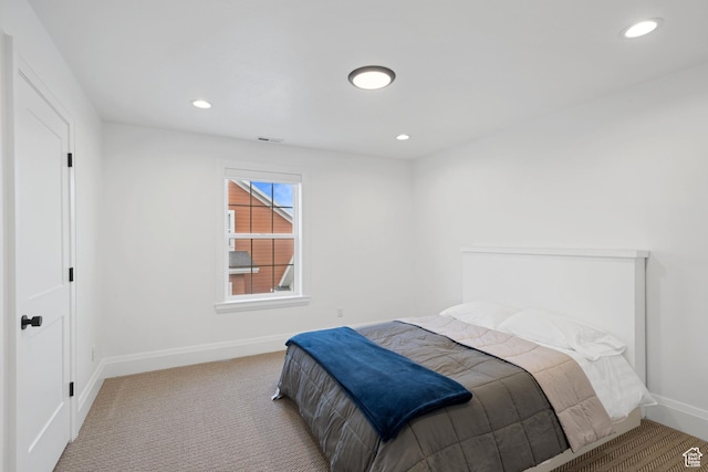 238 W Founders Blvd, Saratoga Springs, UT 84045 - bedroom with visible vents, carpet flooring, recessed lighting, and baseboards