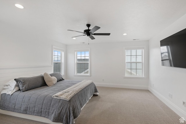 238 W Founders Blvd, Saratoga Springs, UT 84045 - carpeted bedroom featuring recessed lighting, baseboards, and ceiling fan
