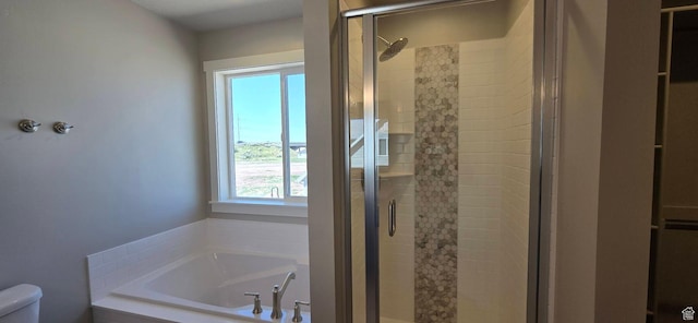 201 W 1300 S Unit 32, Tremonton, UT 84337 - bathroom with a garden tub, a stall shower, and toilet