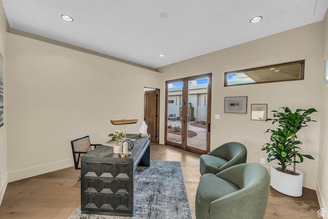 2031 E Cliff Point Dr, St George, UT 84790 - office featuring wood finished floors, recessed lighting, and baseboards