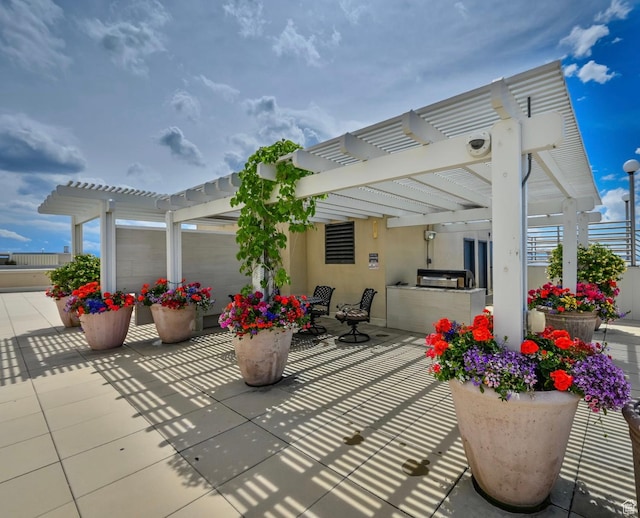 48 W 300 S Unit 2204-N, Salt Lake City, UT 84101 - view of patio with area for grilling and a pergola