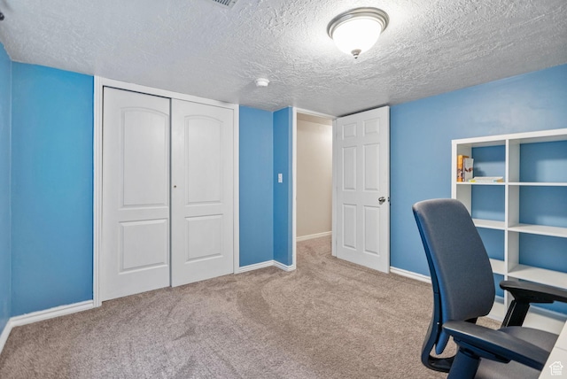 13105 S 2420 W, Riverton, UT 84065 - carpeted home office with baseboards and a textured ceiling