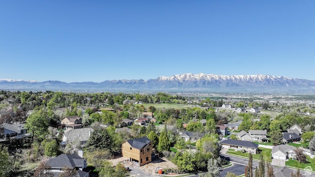 615 Dover Cir, Providence, UT 84332 - bird's eye view featuring a mountain view and a residential view