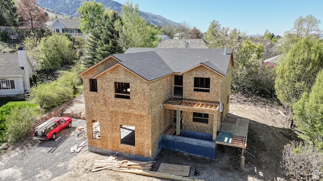 615 Dover Cir, Providence, UT 84332 - exterior space featuring a mountain view and roof with shingles