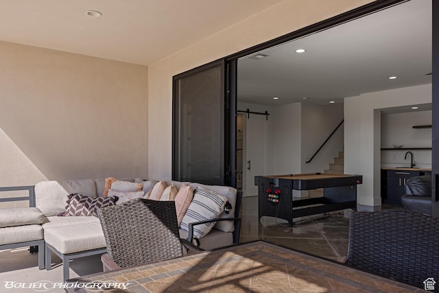 3218 E Rimrunner Dr, St George, UT 84790 - view of patio / terrace with a sink