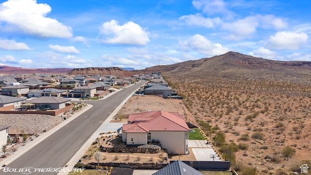 3218 E Rimrunner Dr, St George, UT 84790 - aerial view featuring a mountain view and a residential view
