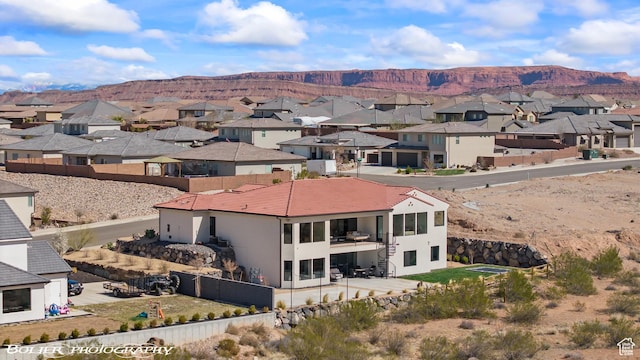 3218 E Rimrunner Dr, St George, UT 84790 - birds eye view of property with a mountain view and a residential view