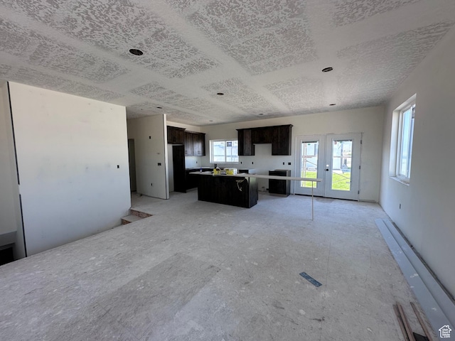 265 W 400 S, Ephraim, UT 84627 - unfurnished living room with a textured ceiling