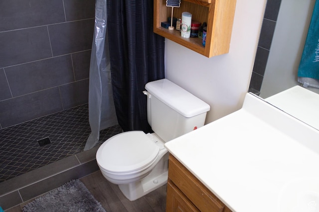 246 W 5000 S, Washington Terrace, UT 84405 - full bath with vanity, toilet, wood finished floors, and a shower stall
