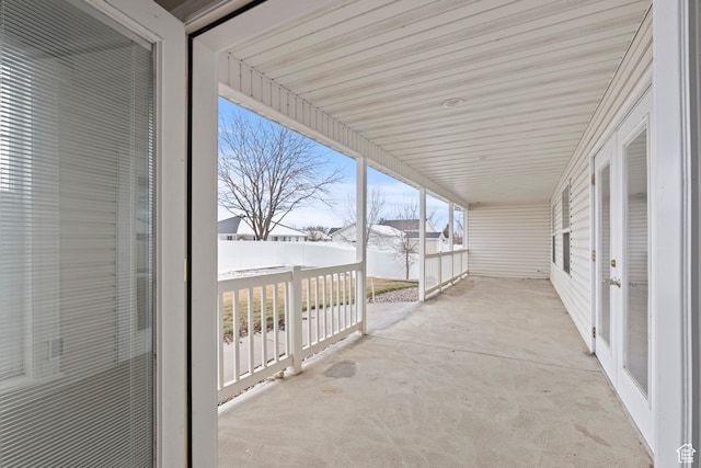 view of patio featuring fence