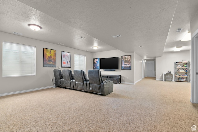 11709 S Grandville Ave, South Jordan, UT 84009 - carpeted home theater room with baseboards and a textured ceiling