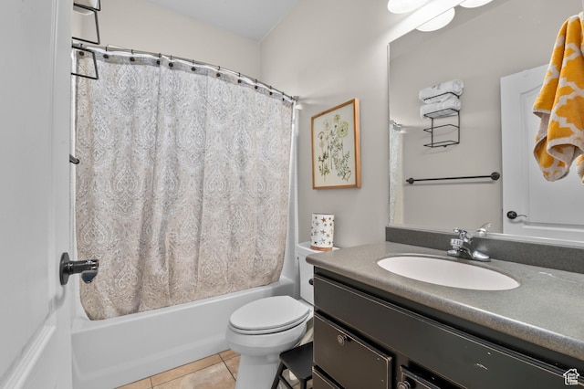 11709 S Grandville Ave, South Jordan, UT 84009 - full bathroom with vanity, shower / tub combo, and tile patterned floors