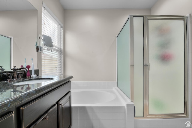 11709 S Grandville Ave, South Jordan, UT 84009 - bathroom with a shower stall, a garden tub, and vanity