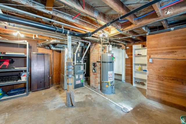 2348 Iowa Ave, Ogden, UT 84401 - unfinished basement featuring secured water heater and heating unit