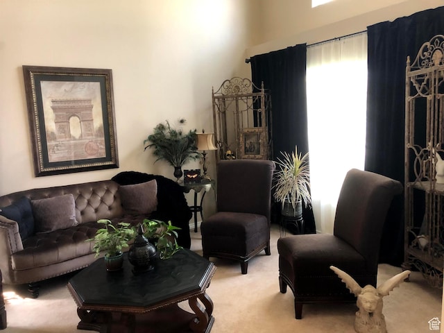 8377 S Wild Oak Dr, West Jordan, UT 84088 - living area featuring light carpet