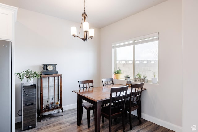 3084 W 1750 N Unit 1, Cedar City, UT 84721 - dining room with a chandelier, baseboards, and wood finished floors