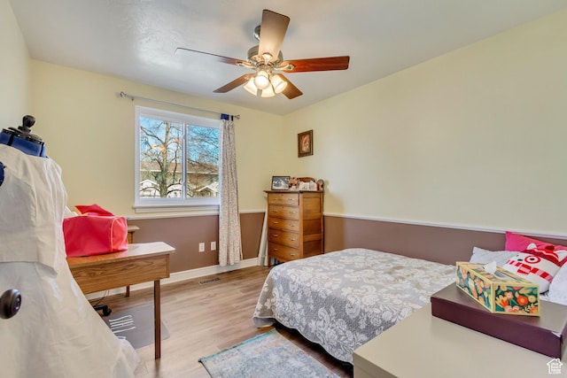 817 W Lucky Clover Ln, Murray, UT 84123 - bedroom with wood finished floors, baseboards, and ceiling fan