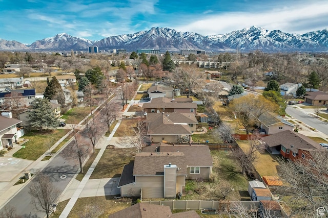 817 W Lucky Clover Ln, Murray, UT 84123 - drone / aerial view with a mountain view and a residential view