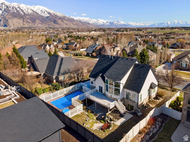 6264 W Skyline Dr N, Highland, UT 84003 - aerial view with a mountain view and a residential view