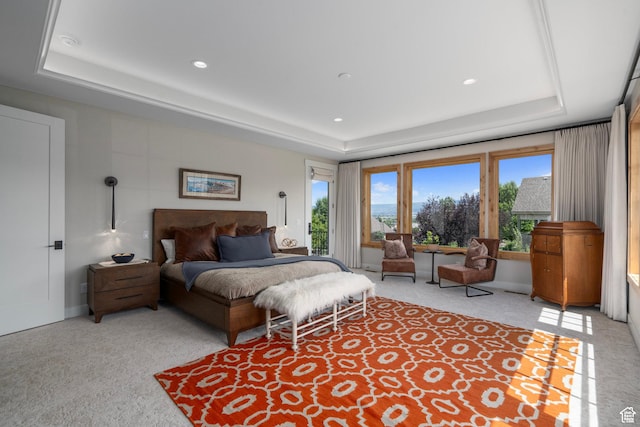 915 Farrell Farm Cir, Midway, UT 84049 - bedroom featuring a tray ceiling and light carpet