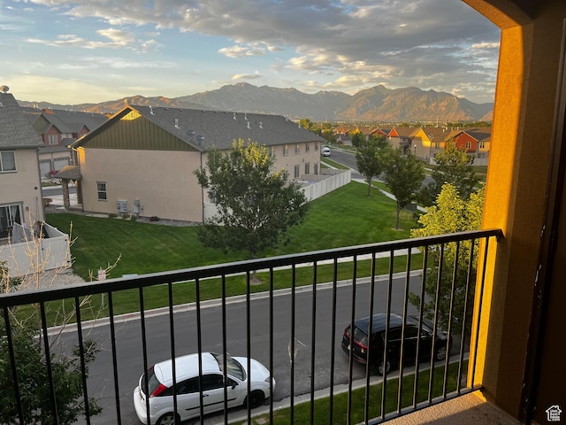 223 E Jordan Ridge Blvd Unit 110, Saratoga Springs, UT 84045 - balcony featuring a residential view and a mountain view