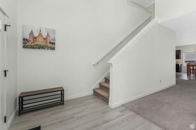 1843 E 970 N, Spanish Fork, UT 84660 - staircase with baseboards and wood finished floors
