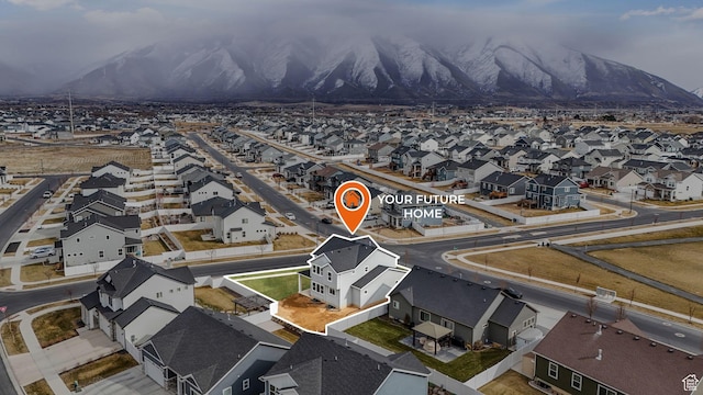 1843 E 970 N, Spanish Fork, UT 84660 - aerial view featuring a mountain view and a residential view