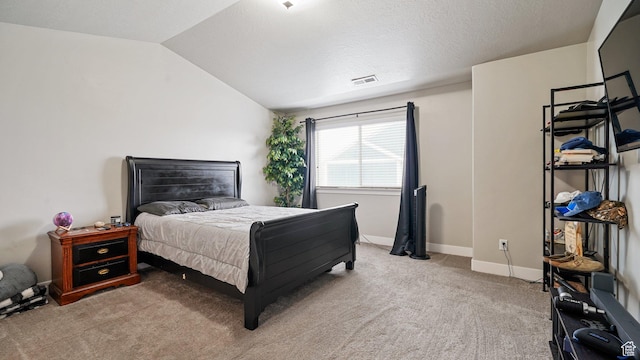 1606 N 4230 W, Lehi, UT 84043 - carpeted bedroom with visible vents, lofted ceiling, a textured ceiling, and baseboards
